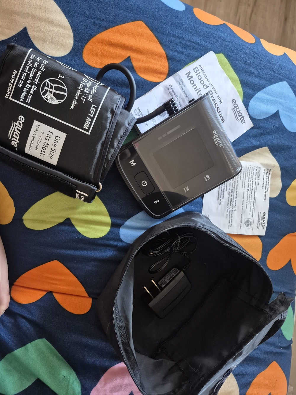 Equate Digital Blood Pressure Monitor, Black Color NEW Open Box Item!
